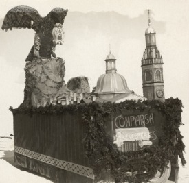 Les ales del "pardalot" que apareixen en el blasó heràldic d'Alcoi, també han estat font d'inspiració per a les Festes de Moros i Cristians. Aquesta carrossa va aparèixer en la Retreta de 1921 amb la Filà Abencerrajes