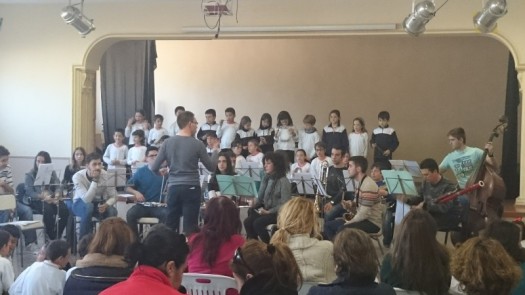 El Conjunto Instrumental de la escuela en el concierto efectuado el pasado 13 de Marzo en el Colegio salesiano Juan XXIII